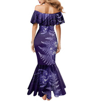 New Zealand Matariki Mermaid Dress Purple Milky Way Stars Night Sky LT9 - Polynesian Pride