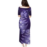 New Zealand Matariki Puletasi Purple Milky Way Stars Night Sky LT9 - Polynesian Pride