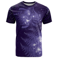 New Zealand Matariki T Shirt Purple Milky Way Stars Night Sky LT9 Purple - Polynesian Pride