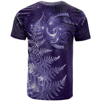 New Zealand Matariki T Shirt Purple Milky Way Stars Night Sky LT9 - Polynesian Pride