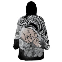 Polynesian Pride Happy Father Day Wearable Blanket Hoodie I Love You Dad - Polynesian Tribal Black LT9 - Polynesian Pride