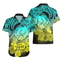 Personalised Polynesian Pride Happy Father Day Hawaiian Shirt I Love You Dad - Polynesian Tribal Gradient 1 LT9 - Polynesian Pride