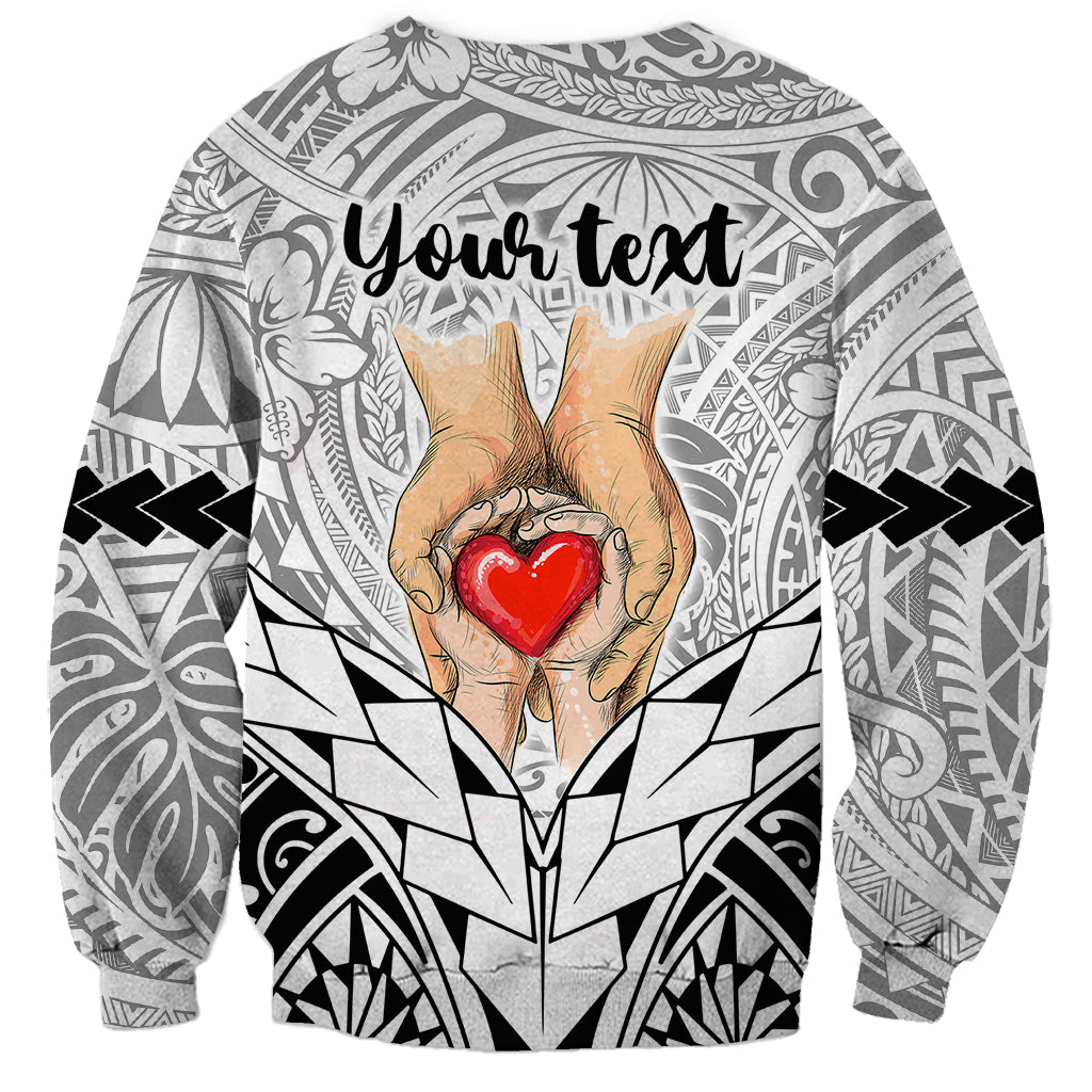 Personalised Polynesian Father's Day Gift For Dad Sweatshirt Super Father In The World - Black Polynesian Pattern LT9 - Polynesian Pride