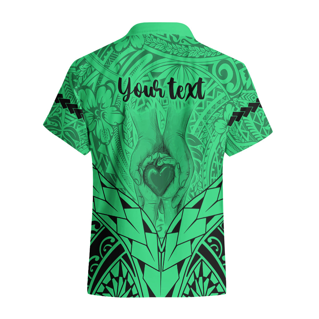 Personalised Polynesian Father's Day Gift For Dad Hawaiian Shirt Super Father In The World - Green Polynesian Pattern LT9 - Polynesian Pride