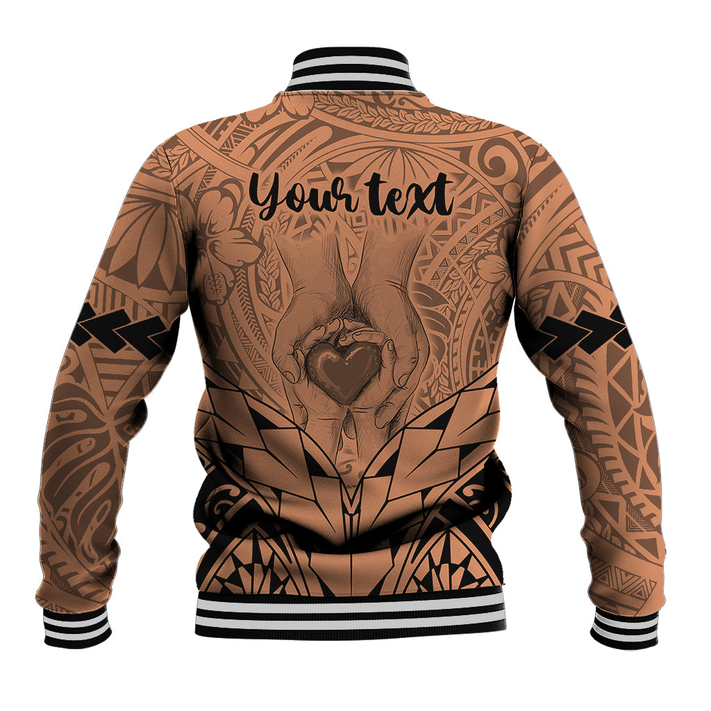 Personalised Polynesian Father's Day Gift For Dad Baseball Jacket Super Father In The World - Nude Polynesian Pattern LT9 - Polynesian Pride