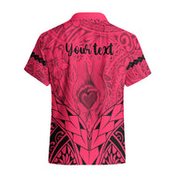 Personalised Polynesian Father's Day Gift For Dad Hawaiian Shirt Super Father In The World - Pink Polynesian Pattern LT9 - Polynesian Pride