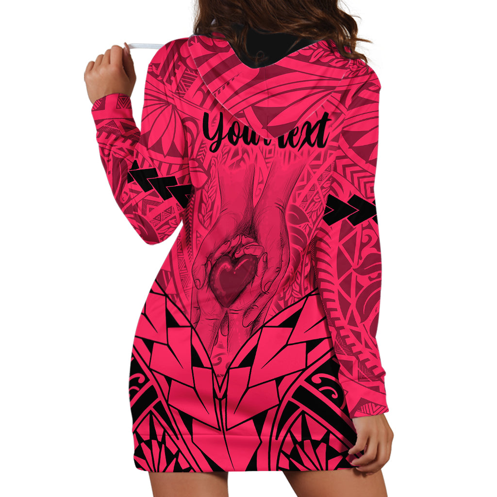 Personalised Polynesian Father's Day Gift For Dad Hoodie Dress Super Father In The World - Pink Polynesian Pattern LT9 - Polynesian Pride