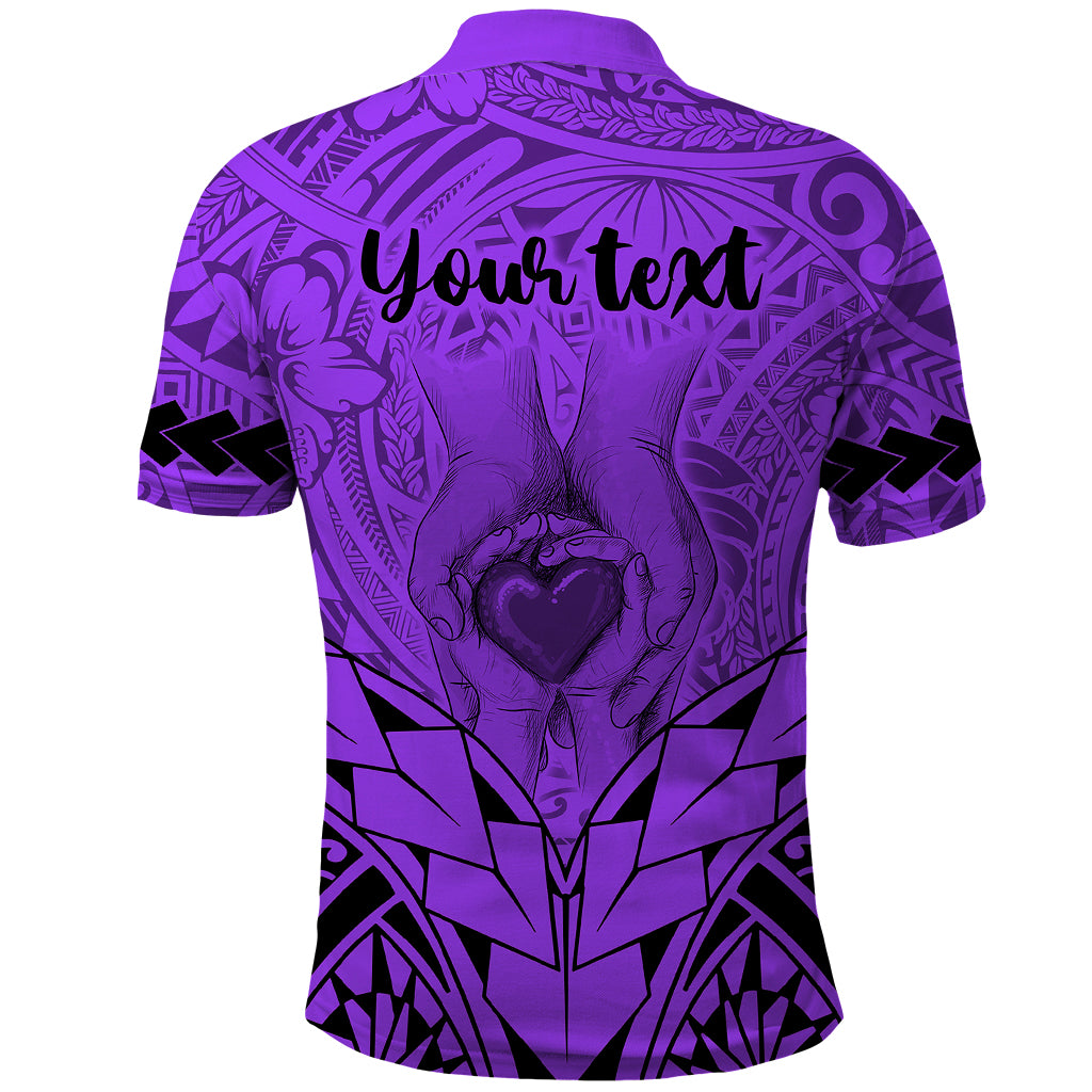Custom Polynesian Fathers Day Gift For Dad Polo Shirt Super Father In The World Purple Polynesian Pattern LT9 - Polynesian Pride