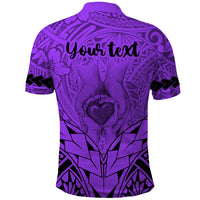 Custom Polynesian Fathers Day Gift For Dad Polo Shirt Super Father In The World Purple Polynesian Pattern LT9 - Polynesian Pride