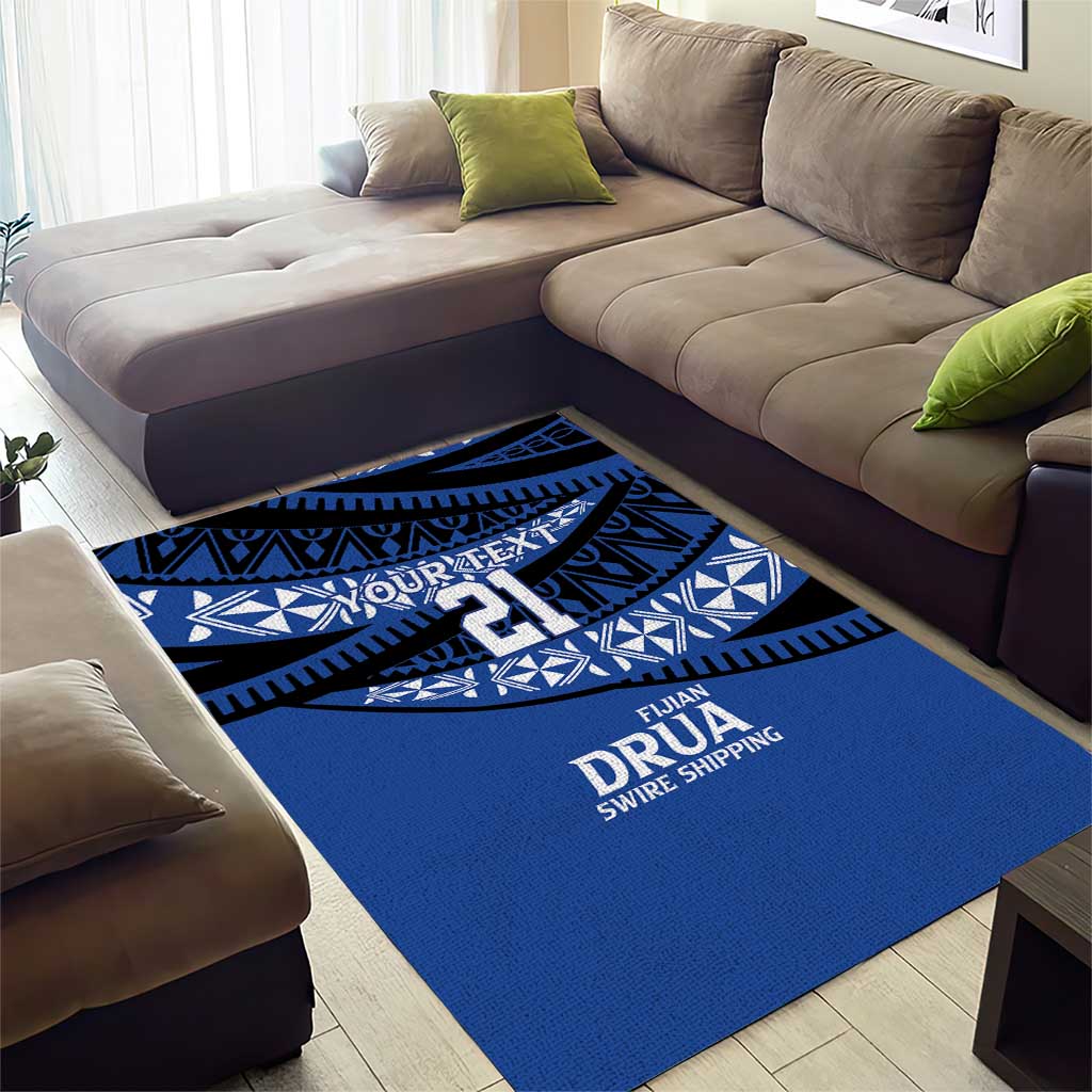 Fiji Rugby Pacific Custom Area Rug Pasifika Tapa Pattern LT9 - Polynesian Pride