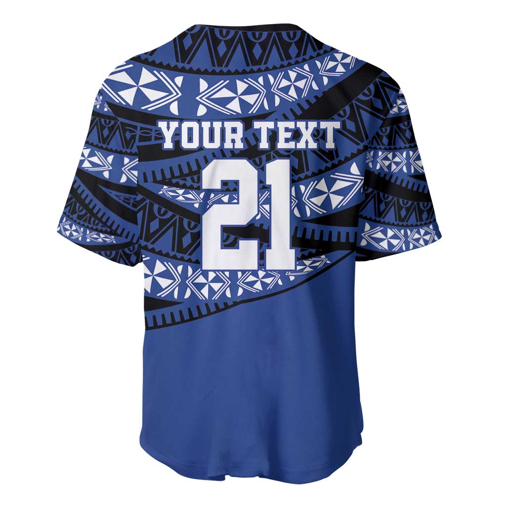 Fiji Rugby Pacific Custom Baseball Jersey Pasifika Tapa Pattern