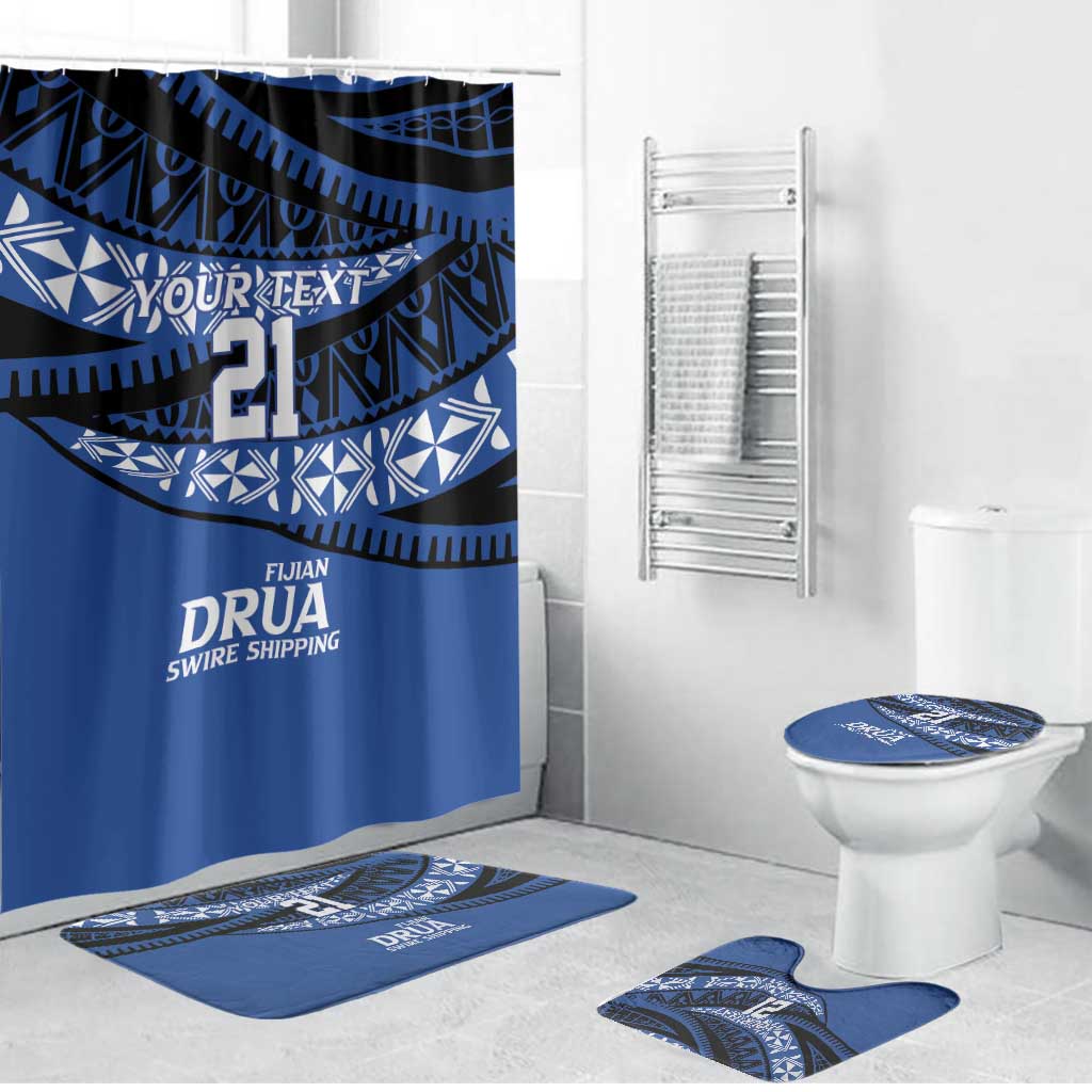 Fiji Rugby Pacific Custom Bathroom Set Pasifika Tapa Pattern - Polynesian Pride