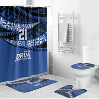 Fiji Rugby Pacific Custom Bathroom Set Pasifika Tapa Pattern - Polynesian Pride