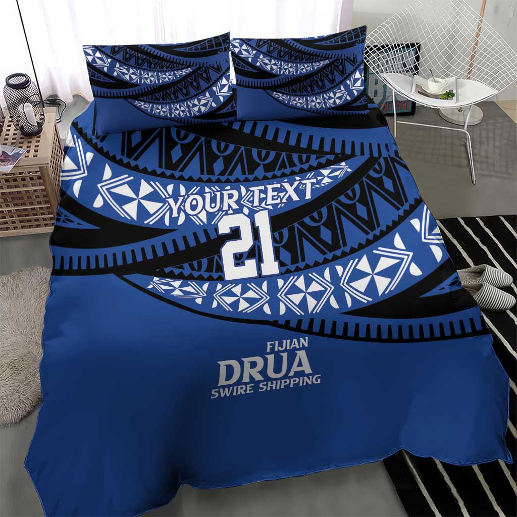 Fiji Rugby Pacific Custom Bedding Set Pasifika Tapa Pattern