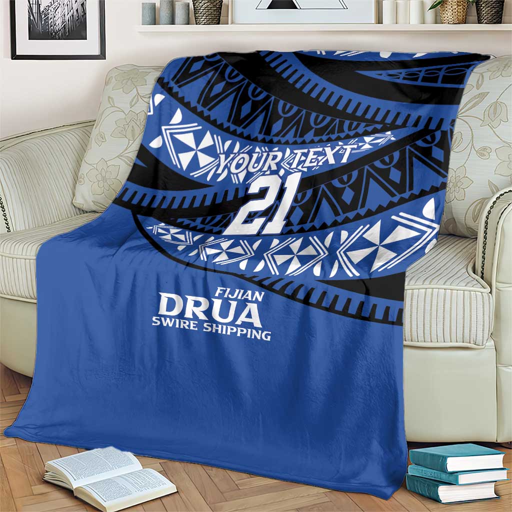 Fiji Rugby Pacific Custom Blanket Pasifika Tapa Pattern