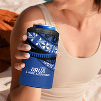 Fiji Rugby Pacific Custom 4 in 1 Can Cooler Tumbler Pasifika Tapa Pattern LT9 - Polynesian Pride