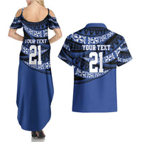 Fiji Rugby Pacific Custom Couples Matching Summer Maxi Dress and Hawaiian Shirt Pasifika Tapa Pattern LT9 - Polynesian Pride