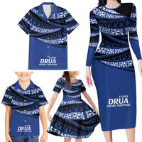 Fiji Rugby Pacific Custom Family Matching Long Sleeve Bodycon Dress and Hawaiian Shirt Pasifika Tapa Pattern LT9 - Polynesian Pride
