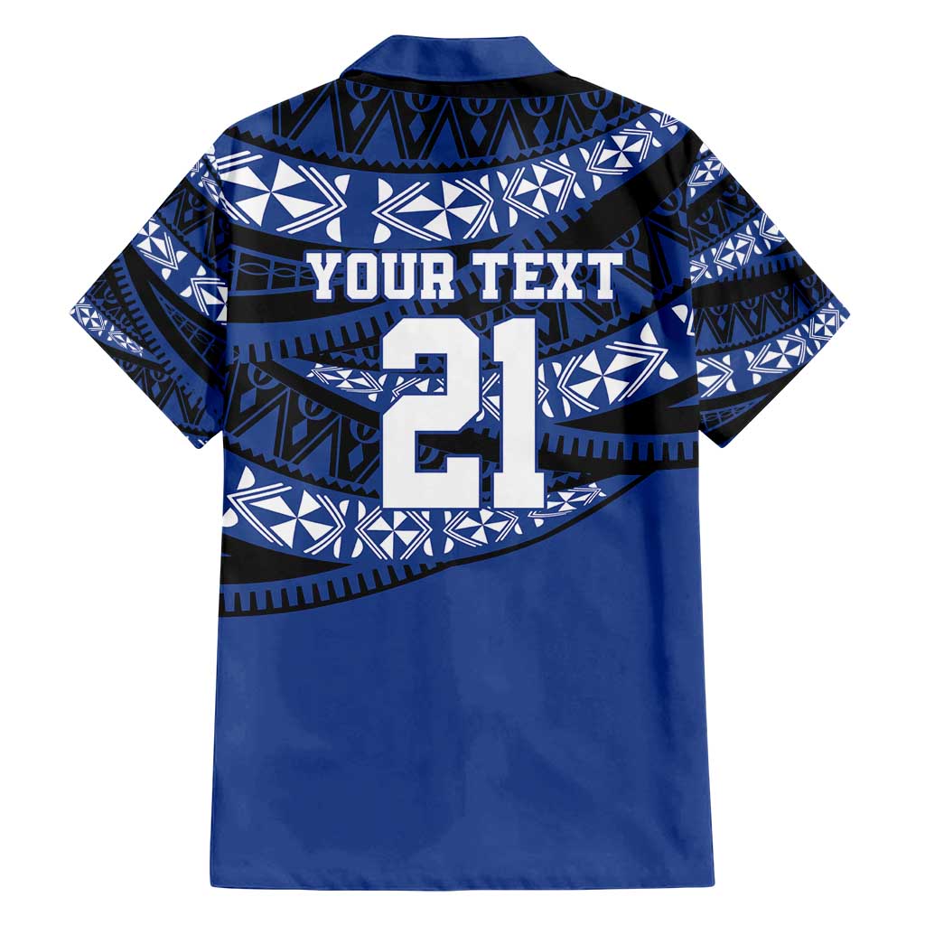 Fiji Rugby Pacific Custom Family Matching Off Shoulder Maxi Dress and Hawaiian Shirt Pasifika Tapa Pattern