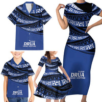 Fiji Rugby Pacific Custom Family Matching Short Sleeve Bodycon Dress and Hawaiian Shirt Pasifika Tapa Pattern LT9 - Polynesian Pride