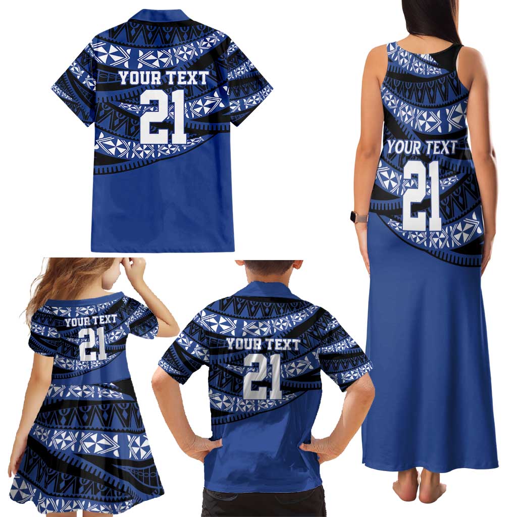 Fiji Rugby Pacific Custom Family Matching Tank Maxi Dress and Hawaiian Shirt Pasifika Tapa Pattern LT9 - Polynesian Pride