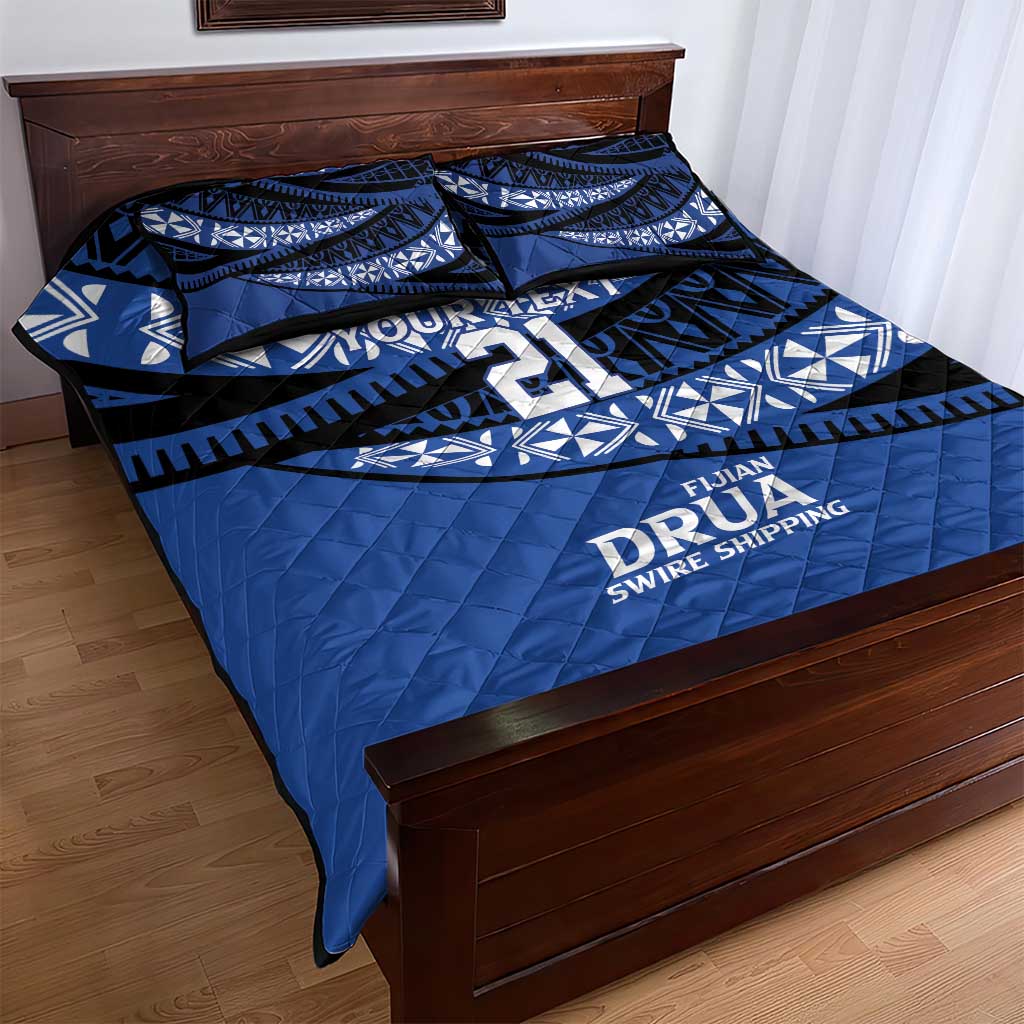 Fiji Rugby Pacific Custom Quilt Bed Set Pasifika Tapa Pattern
