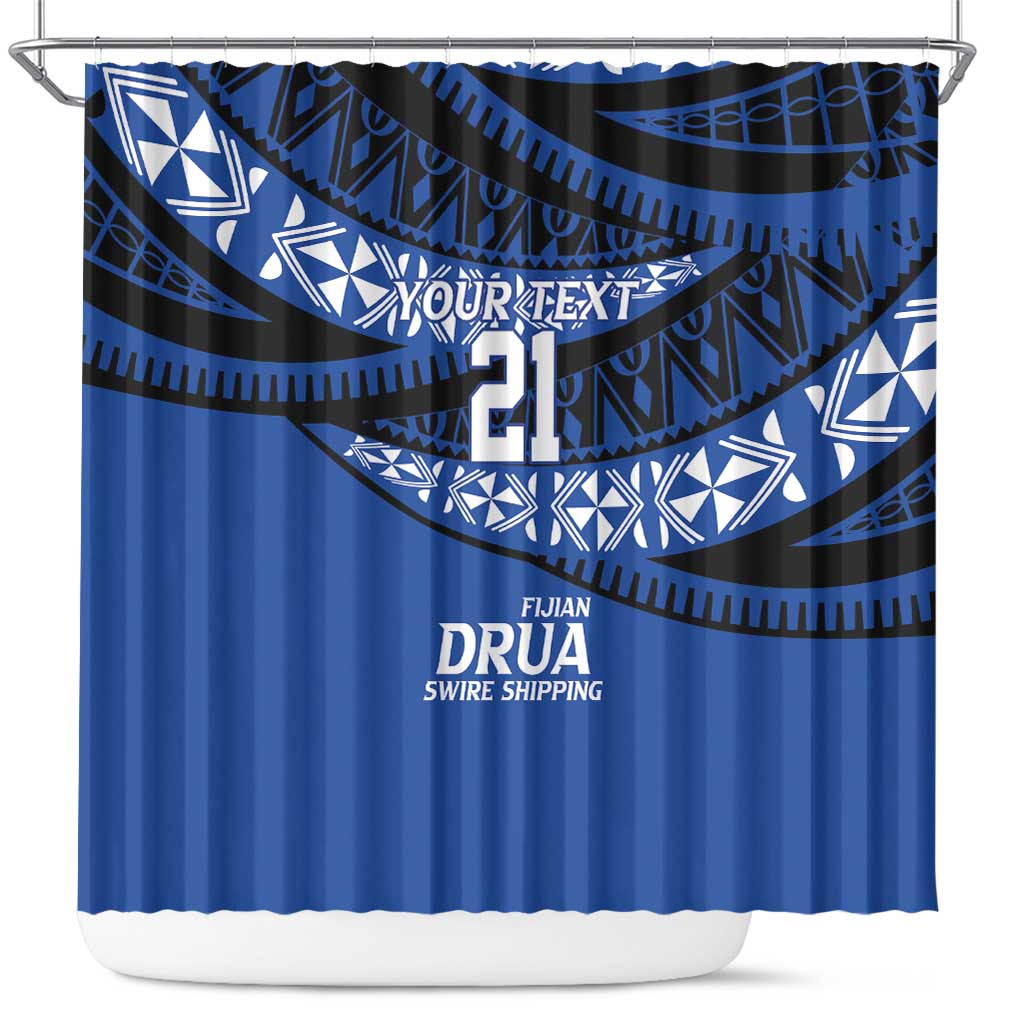 Fiji Rugby Pacific Custom Shower Curtain Pasifika Tapa Pattern