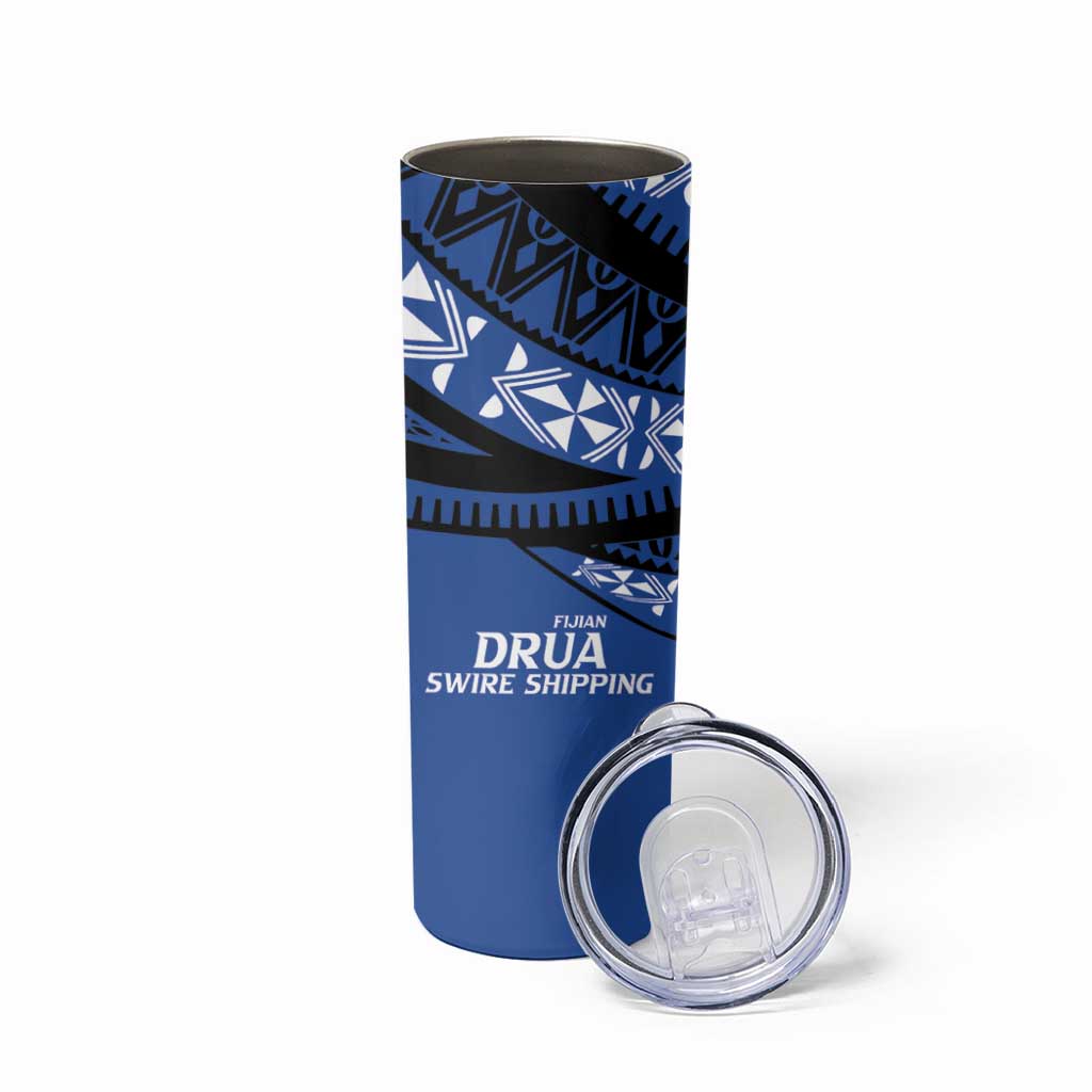 Fiji Rugby Pacific Custom Skinny Tumbler Pasifika Tapa Pattern LT9 - Polynesian Pride