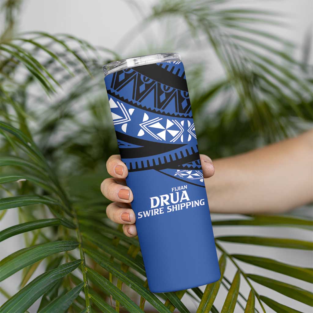 Fiji Rugby Pacific Custom Skinny Tumbler Pasifika Tapa Pattern LT9 - Polynesian Pride