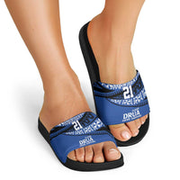 Fiji Rugby Pacific Custom Slide Sandals Pasifika Tapa Pattern LT9 - Polynesian Pride