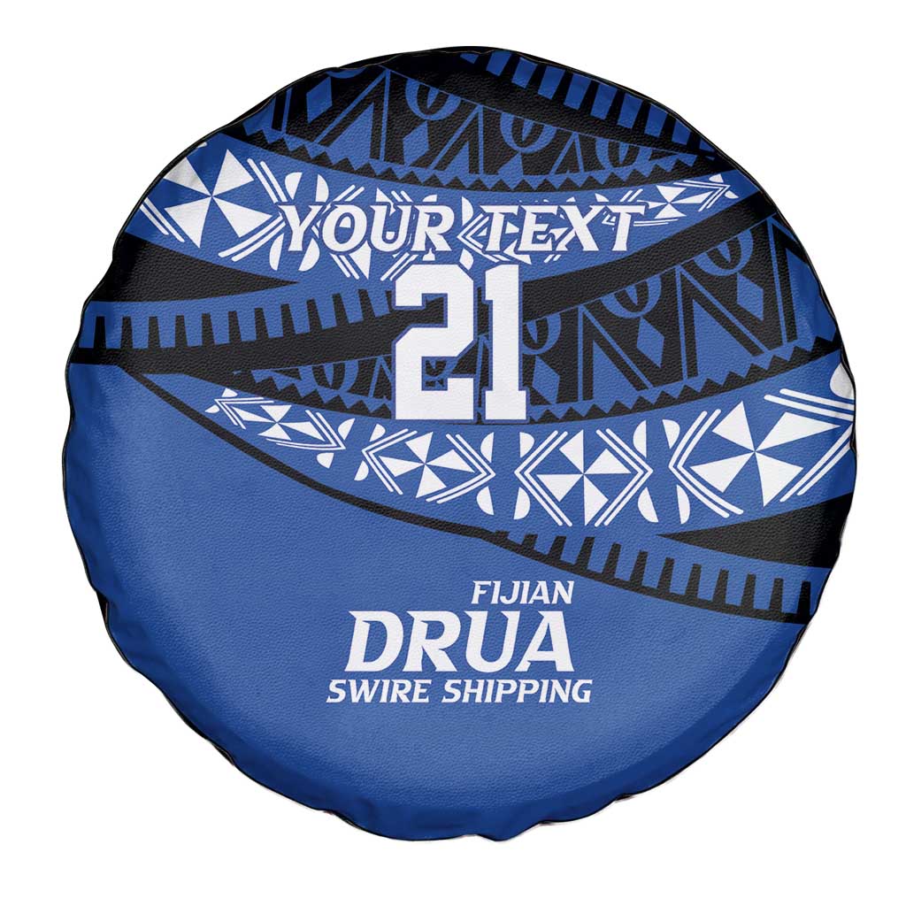 Fiji Rugby Pacific Custom Spare Tire Cover Pasifika Tapa Pattern