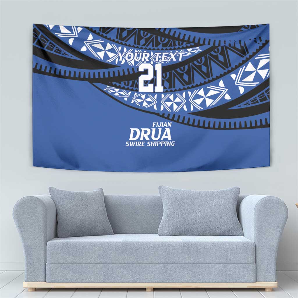 Fiji Rugby Pacific Custom Tapestry Pasifika Tapa Pattern