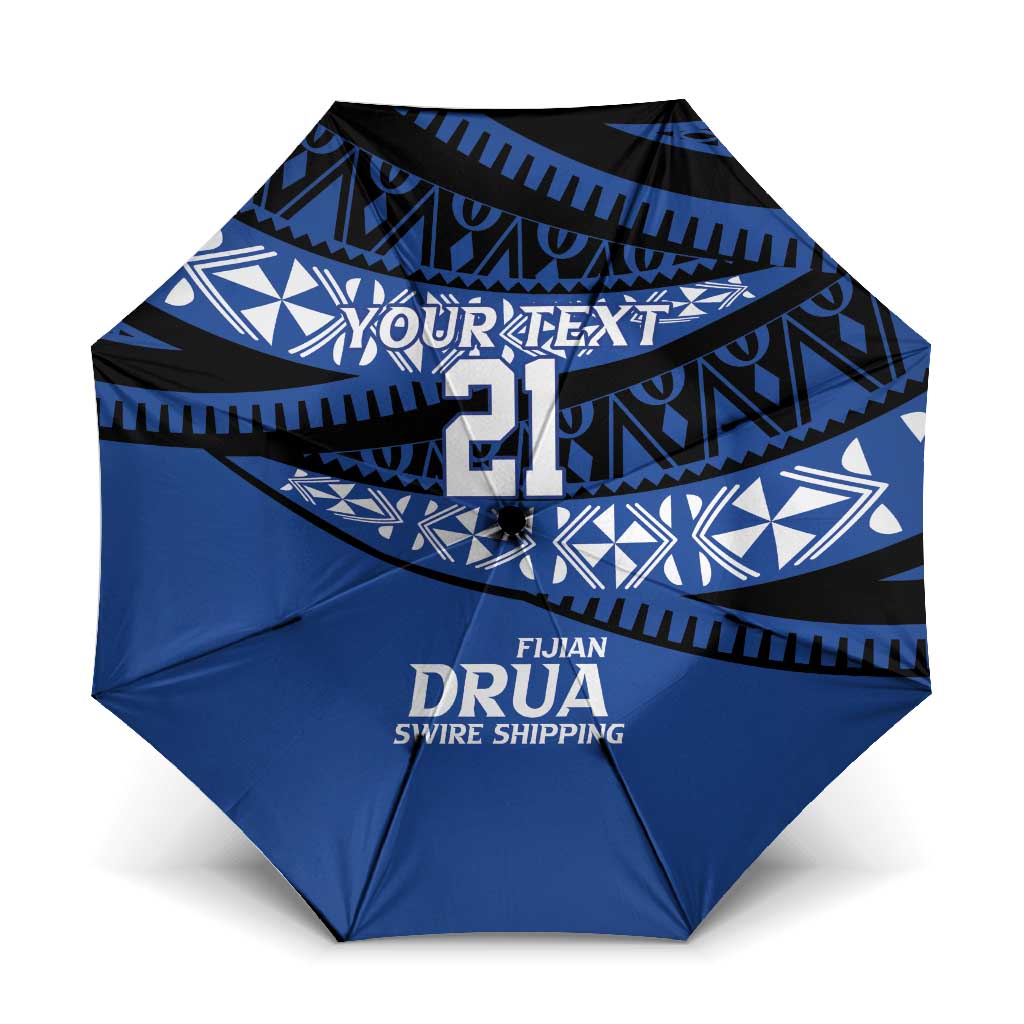 Fiji Rugby Pacific Custom Umbrella Pasifika Tapa Pattern - Polynesian Pride