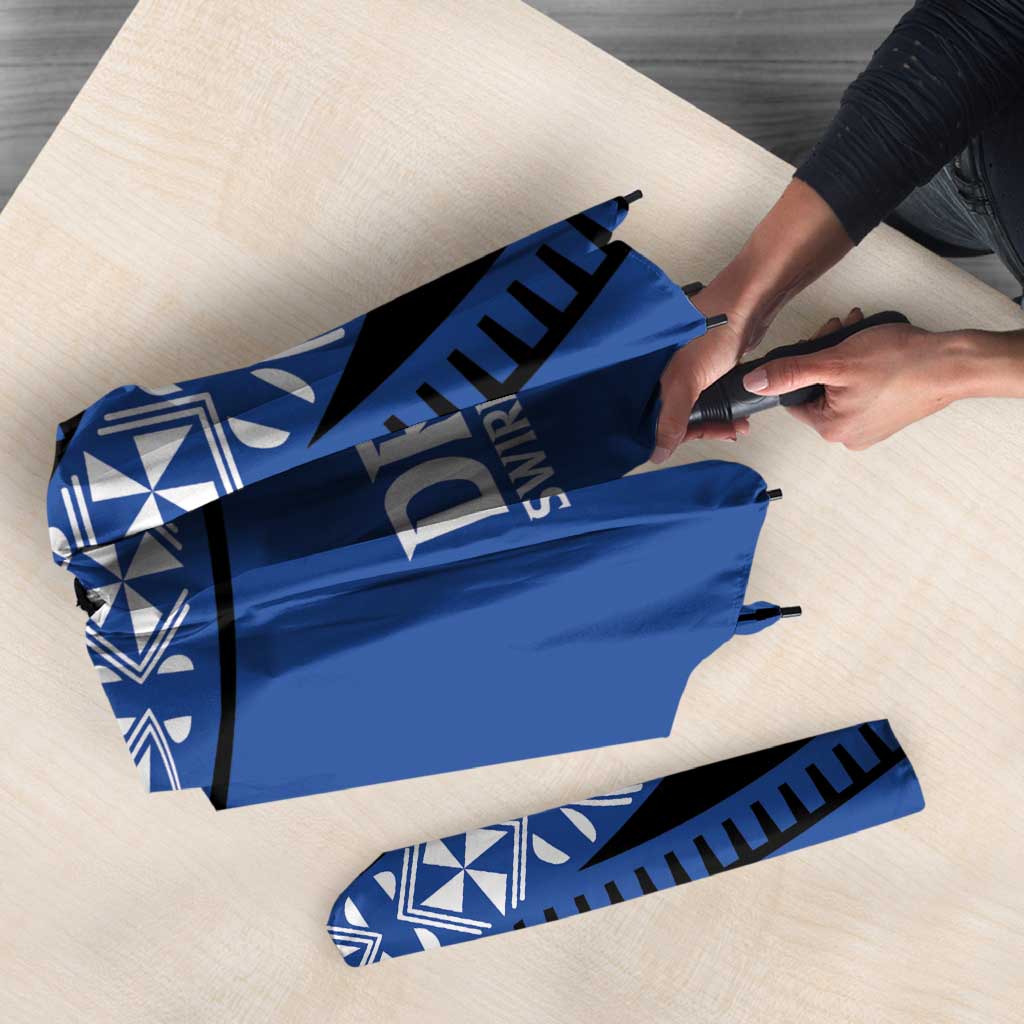 Fiji Rugby Pacific Custom Umbrella Pasifika Tapa Pattern - Polynesian Pride