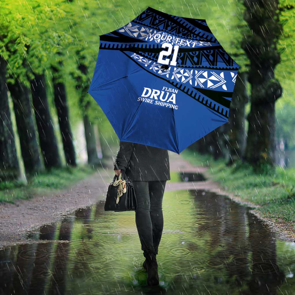 Fiji Rugby Pacific Custom Umbrella Pasifika Tapa Pattern - Polynesian Pride