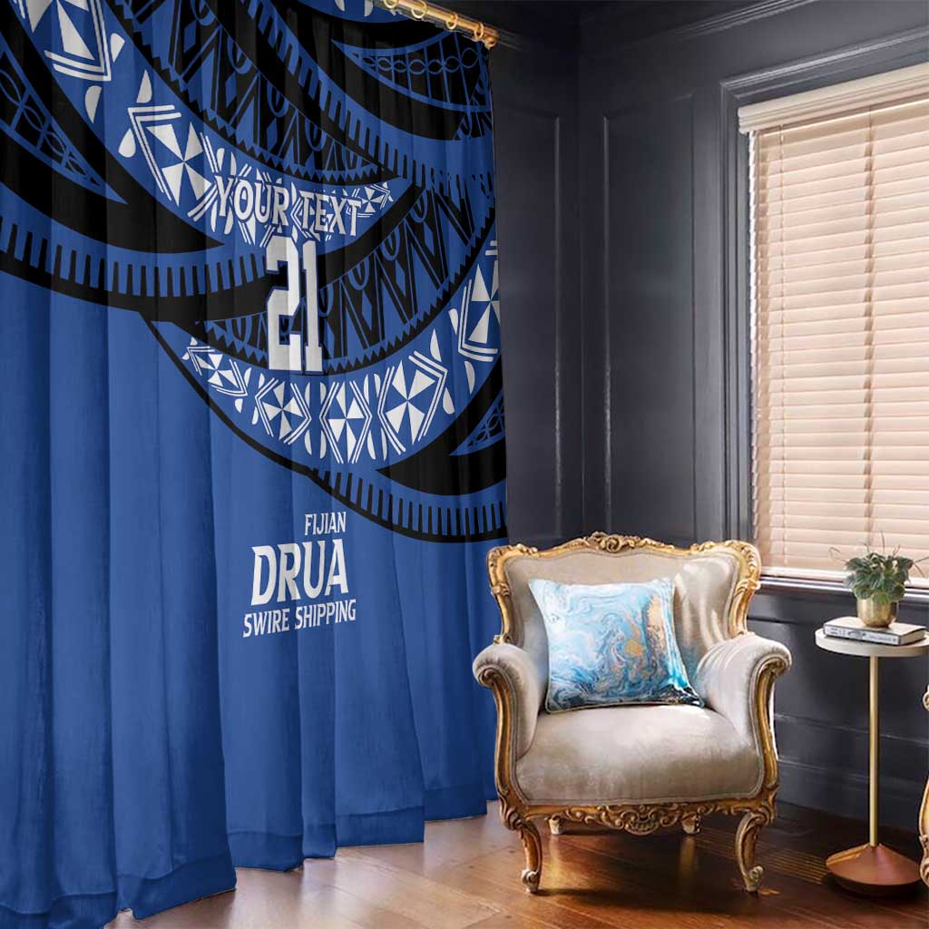 Fiji Rugby Pacific Custom Window Curtain Pasifika Tapa Pattern LT9 - Polynesian Pride