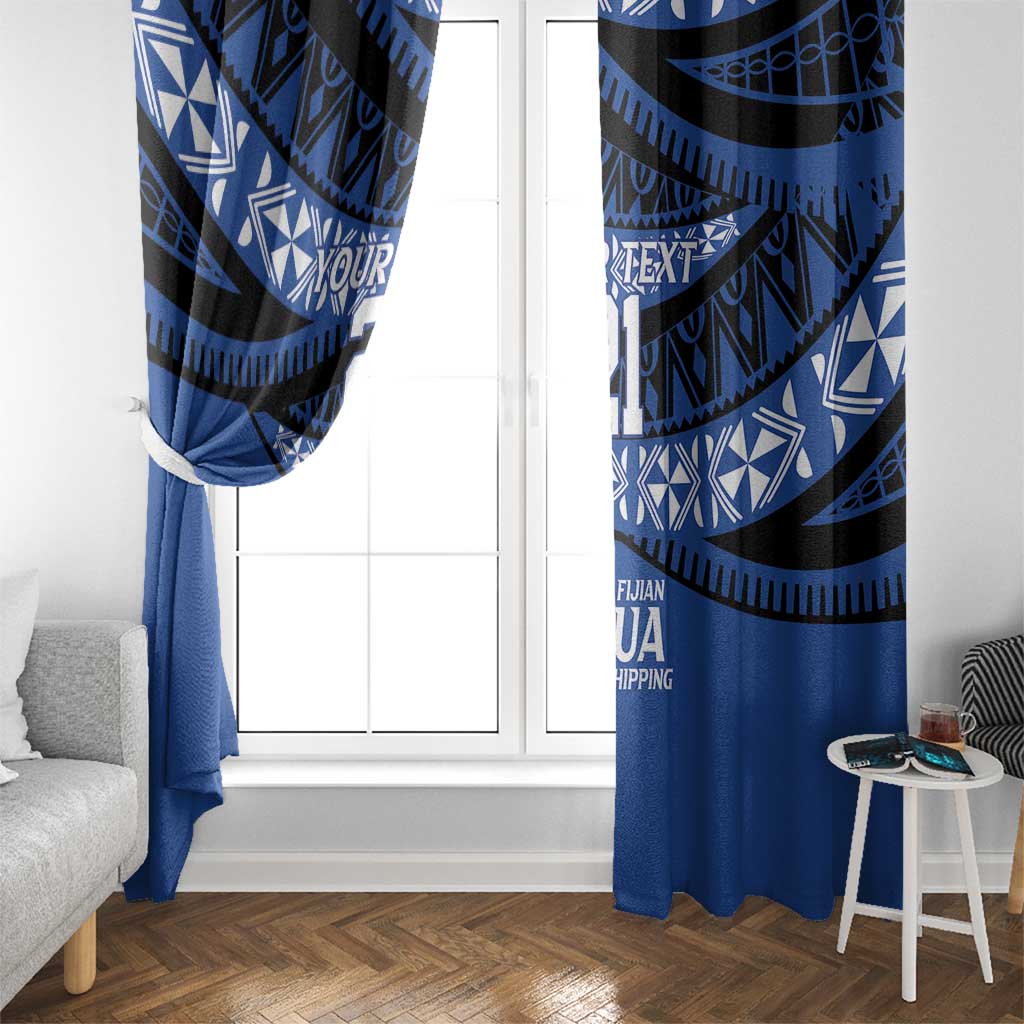 Fiji Rugby Pacific Custom Window Curtain Pasifika Tapa Pattern LT9 - Polynesian Pride