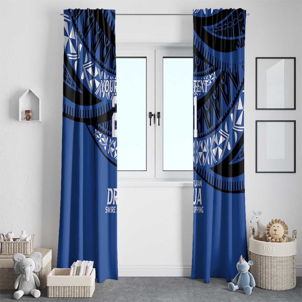 Fiji Rugby Pacific Custom Window Curtain Pasifika Tapa Pattern LT9 - Polynesian Pride