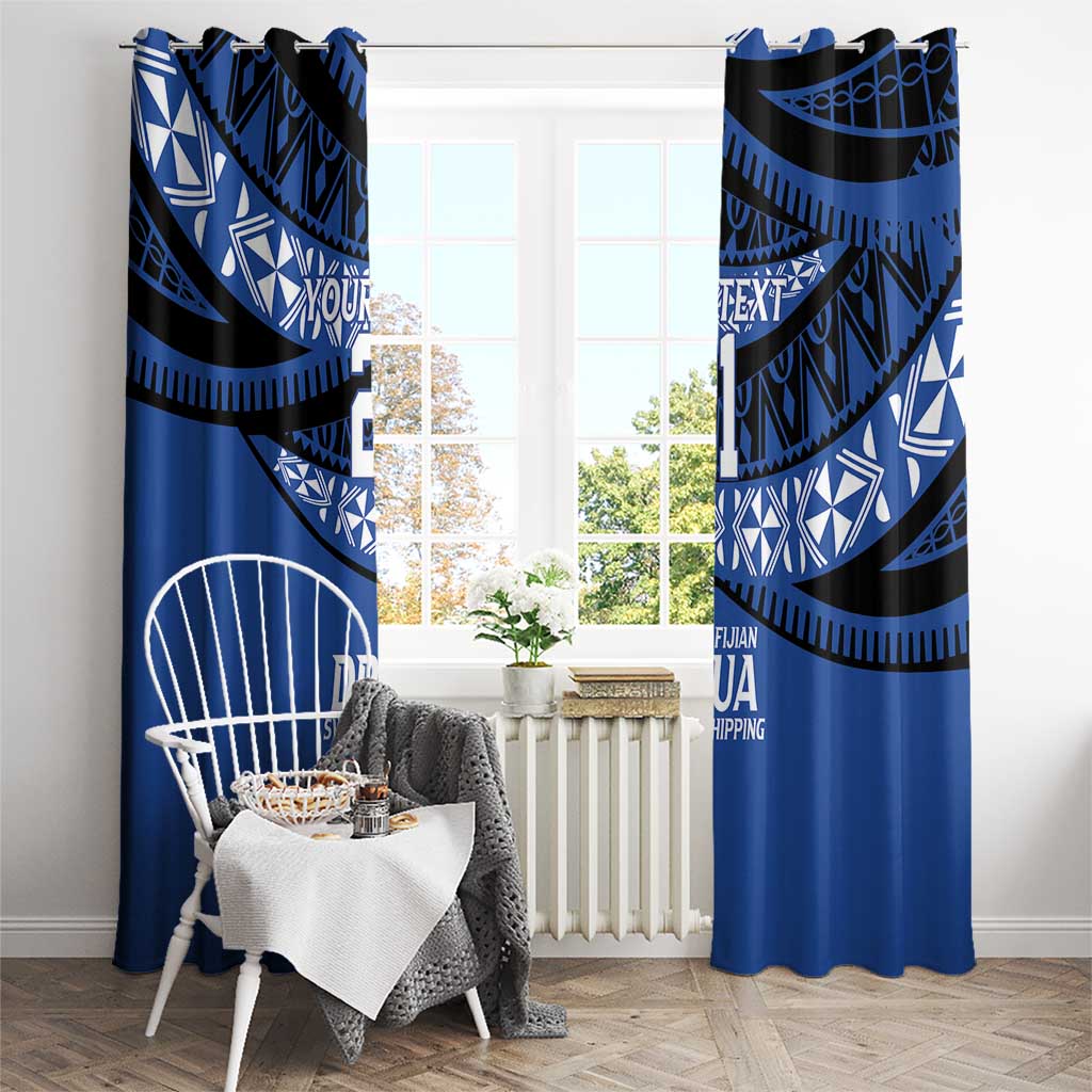 Fiji Rugby Pacific Custom Window Curtain Pasifika Tapa Pattern LT9 - Polynesian Pride