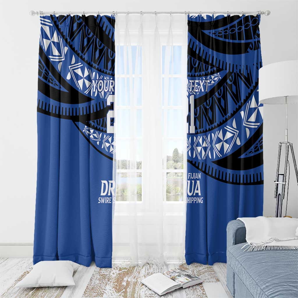 Fiji Rugby Pacific Custom Window Curtain Pasifika Tapa Pattern LT9 - Polynesian Pride