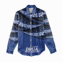 Fiji Rugby Pacific Custom Women Casual Shirt Pasifika Tapa Pattern