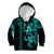 Hawaiian Tribal Kid Hoodie Polynesian Kakau Turtle - Aqua LT9 Aqua - Polynesian Pride