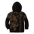 Hawaiian Tribal Kid Hoodie Polynesian Kakau Turtle - Gold LT9 - Polynesian Pride