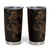 Gold Hawaiian Kakau Turtle Tumbler Cup Polynesian Tribal