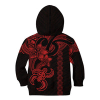 Hawaiian Tribal Kid Hoodie Polynesian Kakau Turtle - Red LT9 - Polynesian Pride