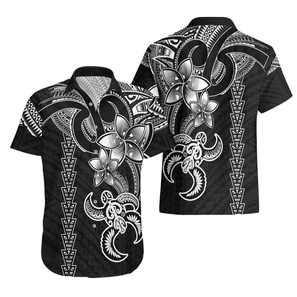 Hawaiian Tribal Hawaiian Shirt Polynesian Kakau Turtle - White LT9 - Polynesian Pride