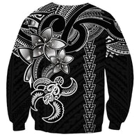 Hawaiian Tribal Sweatshirt Polynesian Kakau Turtle - White LT9 - Polynesian Pride