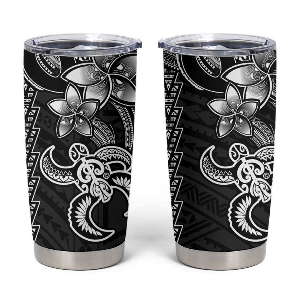 White Hawaiian Kakau Turtle Tumbler Cup Polynesian Tribal