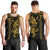 Hawaiian Tribal Men Tank Top Polynesian Kakau Turtle - Yellow LT9 - Polynesian Pride