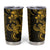 Yellow Hawaiian Kakau Turtle Tumbler Cup Polynesian Tribal